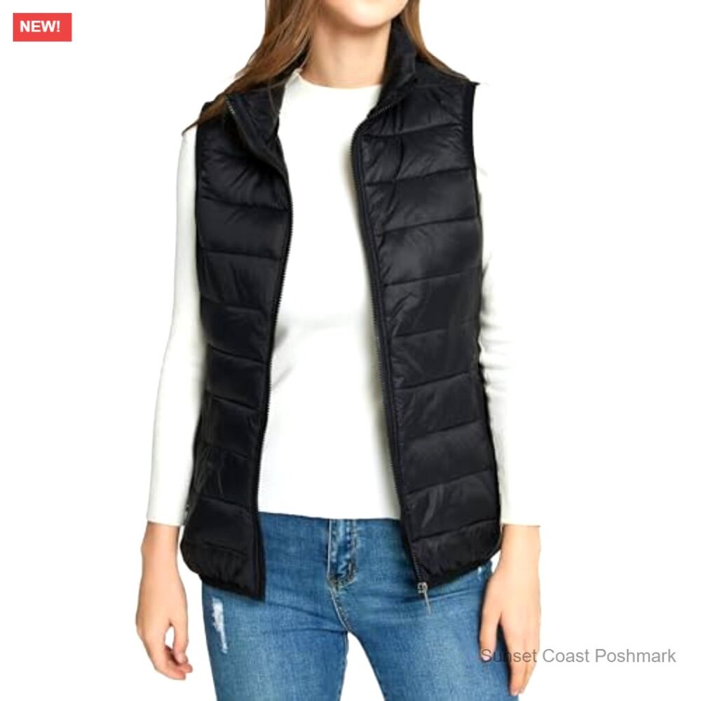 Down Alternative Puffer Vest Jacket Windproof Packable Layering - Picture 5 of 7